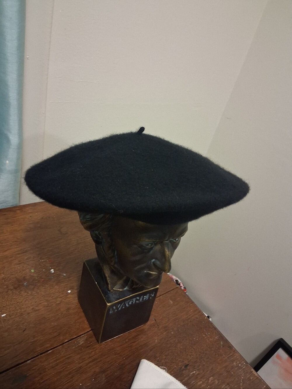 Arlin Beret Black Wool